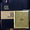 Estuche de cigarrillos de cobre chapado en oro, intrincadamente tallado por ambos lados, para hombres, latón personalizado vintage, para cigarrillos de tamaño regular/mediano, estuche de cigarrillos de doble fila
