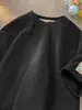 Camiseta de Manga Curta para Meninos, Tecido Waffle, Corte Solto, Peso Pesado, Top de Meia-Manga Juvenil