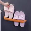 Barra de Toalla Sin Perforaciones Inodoro Extendido Baño Fresco Doble Barra Soporte de Toalla Montado en la Pared Inodoro Barra Sencilla Barra para Pantuflas