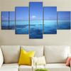 Zhe Min Modern Living Room Home Bedroom Decoração Tela Pintura a Óleo de Alta Definição Cinco Juntas Azul Mar Noite Vista Hotel Pintura Pendurada