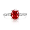 Transmisión en Vivo Venta Caliente Anillo Huevo de Paloma Retorcido Corte Flor de Hielo Piedra Preciosa de Color Incrustado con Diamante de Alto Carbono Brillante Joyería Envío Directo