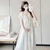 Vestido de Maternidad 2026 Verano Estilo Nuevo Fresco Estampado de Mariposas Vestido para Mujeres Embarazadas
