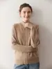 Cárdigan de Punto de Cachemira para Mujer, Color Sólido, Suave y Amigable con la Piel, Nuevo para Otoño/Invierno, Grueso, con Cremallera, Prendas de Abrigo