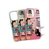 Topo Bebiendo Té Patrón Lichi Adecuado para Funda de Teléfono Apple 16 iPhone 17 Cobertura Completa Textura de Cuero de Gama Alta Funda Suave