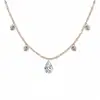 Collar Transfronterizo de Amazon Chapado en Oro de 18K con Moissanita, Llegada de la Diosa de la Belleza con Diseño de Borla Fresca, Hecho a Medida de Fábrica
