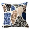 Exclusivo Transfronterizo para Funda de Almohada de Peluche Geométrica Azul Simple Tela para el Hogar Cojín de Sofá Diseño de Funda de Cojín