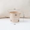 Vaso de Flor Redondo de Lata Americano Cilíndrico Vintage Criativo para Flores Suculentas Decoração de Mesa Armazenamento Balde de Flor em Vaso