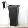 Balde Quadrado para Flores Frescas de Plástico Hidratante Balde para Arranjo de Flores em Casa Loja de Flores Vaso Grande com Prato Varanda