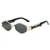 Gafas de Sol de Polígono Irregular Ps33400 Gafas de Alta Gama Que Modifican la Forma del Rostro Gafas de Sol Metálicas Polarizadas para Conducir