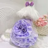 Vestido de Perro para Mascota Estilo Nuevo Primavera y Verano Vestido Elástico de Tirantes Vestido de Princesa para Perros Pequeños Maltés Yorkshire