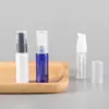 Botella plana de 20 ml con bomba de polvo, bomba de loción, empaque cosmético, base líquida, crema, protector solar, envasado secundario, botella vacía de PET