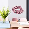 Nuevo Fun-F935 Creativo Estampado de Leopardo Rosa Labios Rojos Decoración de Pared para Baño Dormitorio Pegatina de Pared Autoadhesiva Removible