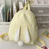 Mochila Escolar de Nuevo Estilo para Estudiantes de Secundaria y Universidad, Gran Capacidad, Sencilla y Versátil, Mochila Estudiantil de Moda con Orejas de Conejo