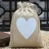 Bolsa de Almacenamiento Gruesa de Algodón Orgánico con Forma de Corazón y Cordón Bolsa de Regalo para Fiesta Bolsillo con Cordón Resistente al Desgaste Exportación Internacional