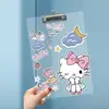 Prancheta A4 para estudantes, pasta de plástico rígido de alta qualidade para lição de casa, quadro de escrita, papel de prova, armazenamento de documentos, prancheta de escrita