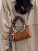 Bolso de mano plisado de lunares retro estilo coreano para mujer, nueva colección otoño 2026, elegante y versátil para el trabajo y el uso diario, bolso de hombro o bolso cruzado
