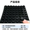 Pés autoadesivos de borracha de silicone ecológicos pretos para mesas, cadeiras, móveis, gabinetes de computador, instrumentos e alto-falantes, proporcionando altura aumentada, antiderrapante, amortecimento e absorção de choque