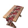 Camino de mesa jacquard de poliéster-algodón teñido en hilo transfronterizo con flor de Navidad, bandera para pie de cama, decoración navideña, funda, toalla, fabricantes de mantel