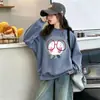 Ropa infantil para niñas, colección primavera y otoño 2026, sudadera infantil de moda y con estilo, manga raglán, estampado de dibujos animados, top versátil de cuello redondo, corte holgado