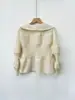 Chaqueta de Traje Calidad Miyake para Mujer Tacto de Alta Gama Color Sólido Solapa Holgada Manga Larga Cárdigan para el Trabajo Cárdigan Plisado