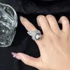 Anillo de Flor de Perla de Imitación Francesa Seiko de Venta Caliente Transfronteriza para Mujer, Lujo Ligero, Versátil, Noble y de Gama Alta