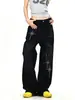 Jeans Lavados de Mezclilla con Salpicaduras de Tinta Retro y Pedrería Hot-Fix para Hombre y Mujer 2026 Primavera y Otoño Nuevos Sueltos BF Estilo Americano High Street Pantalones Largos