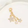 Colgante Espaciador de Estrella de Cinco Puntas Chapado en Oro de 14 Quilates que Conserva el Color Pulsera de Zirconia Accesorios de Joyería Hechos a Mano DIY con Cuentas