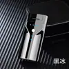 JL308 display de energia acendedor de carga usb acendedor de arco duplo cruzado acendedor eletrônico à prova de vento de metal para cigarro eletrônico