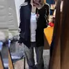 Chamarra sudadera de cuello alto con tres rayas estilo coreano para mujer, nueva de otoño 2026 para primavera y otoño, top deportivo casual de corte holgado