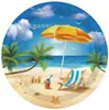 Mm176 Playa Verano Costa Marítima Tema Fiesta de Cumpleaños Vajilla para 8 Personas Set de 4 Piezas Plato de Papel Vaso de Papel Servilleta