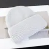 Gorro de Punto de Piel de Conejo para Invierno 2026 para Mujer, Cálido y a Prueba de Viento, Gorro sin Visera, Gorro de Lana Plegable a la Moda