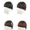 Faixa de Cabelo com Franja para Mulheres de Meia-Idade e Idosas, Peruca para Cobrir Cabelos Grisalhos, Aumentar o Volume do Cabelo, Faixa de Cabelo com Strass, Franja Reta, Peça de Peruca Sem Costura