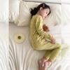Pijama Infantil para Niños y Niñas, Nuevo Estilo Otoño, Set de Ropa Interior de Dibujos Animados Clase A, Ropa de Casa Elástica de Lana para Bebé 280g