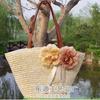 Venta al por mayor de fábrica máquina de paja de trigo para jardín pedido bolsa de paja hecha a mano para plantas de flores bolsa de playa