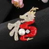 Broche creativo de palabra de bendición para el Año del Dragón estilo chino pin festivo corsage de perlas fabricantes de broches avanzados al por mayor