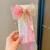 Diadema para el cabello de niña, femenina, colorida, con lazo, pasador trenzado, princesa de niña pequeña, pasador con cintas largas, accesorios para el cabello de verano para niñas
