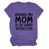 Criando Minha Mãe Amazon Ebay Site Independente Comércio Exterior Transfronteiriço Confortável Simples Camiseta Feminina Gola Redonda Manga Curta