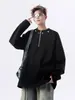 Sudadera American Cleanfit para Hombre y Mujer en Primavera, Otoño e Invierno Nueva Marca de Moda High Street Chaqueta Casual Holgada con Media Cremallera