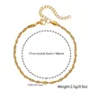 Conjunto de Pulseiras de Aço Inoxidável Popular Transfronteiriço Europeu e Americano, Corrente Galvanizada Simples e Estilosa, Joia Ajustável, Fornecimento de Comércio Exterior