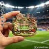 Ímãs de Geladeira de Madeira Comemorativos Populares da Copa do Mundo de 2026 Apresentando Marcos e Bandeiras dos EUA, Canadá e México