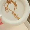 Cuentas de Transferencia Estilo Dulce Ins Collar de Perlas con Corazón y Lazo para Mujer No se Desvanece Nicho de Gama Alta Versátil Producto Nuevo
