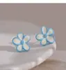 Nuevos Pendientes Únicos de Este Año Pendientes de Flor Blanca Francesa Diseño de Nicho Pendientes de Gardenia Suave 2025