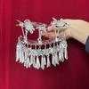 Tocado de Minoría Étnica Horquilla de Plata Dong Miao Horquilla Miao Guizhou con Borla Accesorios para Actuación Escénica