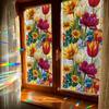 Xc9054 Láser Colorido Brillante Ramo Decoración Pegatina Embellecimiento Puerta y Ventana Hogar Exportación Mayorista Electrostático