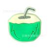 Sapato de fruta luminoso com desenho de flor e buracos, sapato decorativo de borracha macia em PVC, fivela decorativa criativa fluorescente superior