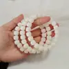 Pulseira Bodhi de Jade Branco Natural Raiz de Bodhi Branca Conta Antiga Criança de Bodhi Conta de Buda Conta de Brincadeira Literária Pulseira Bodhi para Homens e Mulheres