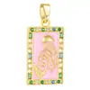 Joyería Estilo Minimalista Europeo y Americano, Colgante con Goteo de Aceite, Collar con Placa Rectangular de Nombre Personalizado para Mujer, Suministro de Fabricante Transfronterizo