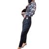 9898 Da Ai Mei Yi Yuan 2026 Primavera Temprana Nuevo Estilo Camisa de Cuello Estampada y Pantalones Cigarette de Corte Ajustado para Mujer, Modernos y Adelgazantes