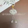 Colgante de Ojo de Gato Estrella y Luna Lindo y Etéreo, Colgante de Ojo de Gato y Jade Durazno Estilo Nicho, Popular en Zonas Turísticas