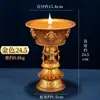 Suporte de Lâmpada de Manteiga Eletrônica Xizang Lâmpada LED Plug-in Recarregável Lâmpada de Buda Doméstica Lâmpada de Oferenda Oito Símbolos Auspiciosos Suporte de Vela para Lâmpada de Buda